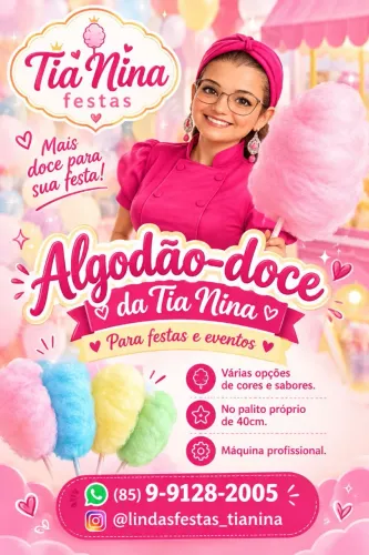 Tia Nina festas, Algodão doce e pipocas