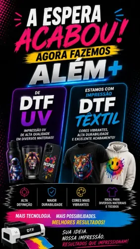 IMPRESSÃO DTF TÊXTIL - QUALIDADE PROFISSIONAL!