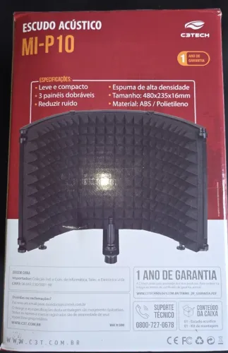 ESCUDO ACUSTICO PARA MICROFONE