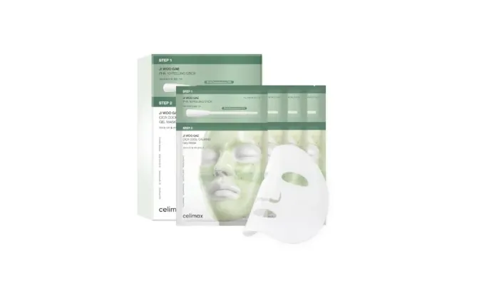 celimax Cica PHA Peel Máscara em Gel 2 Passos (4 unidades) com Bastão Esfoliante