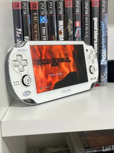 Ps Vita Branco Raro Lotado De Jogos - Ótimo Estado 
