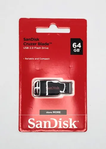Pendrive Sandisk 64 GB Novo e Original na Embalagem Lacrada
