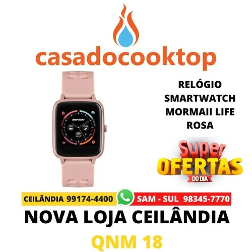 Relógio Smartwatch Mormaii Life Rosa
