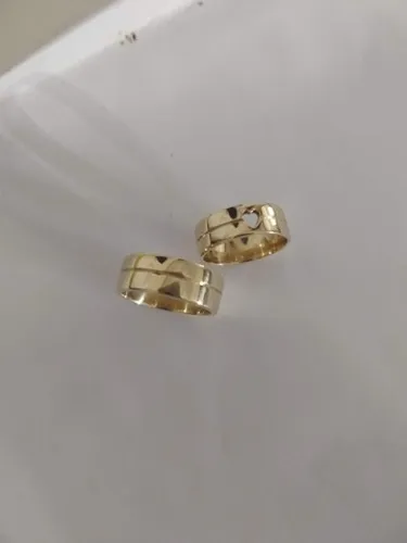 Par aliança moeda Antiga noivado ou casamento