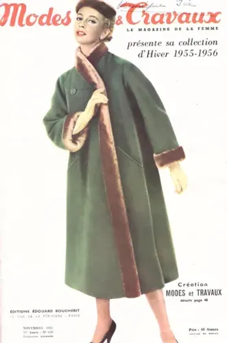 Antiga Revista da Moda Francesa Modes et Travaux de 11/1955