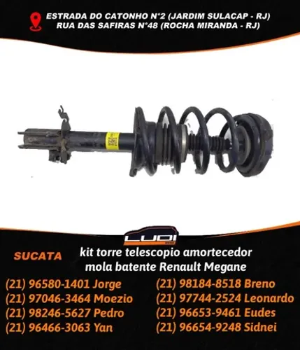 kit torre telescopio amortecedor mola batente Renault Megane