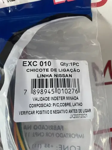 Chicote plug linha Nissan para ligar o som