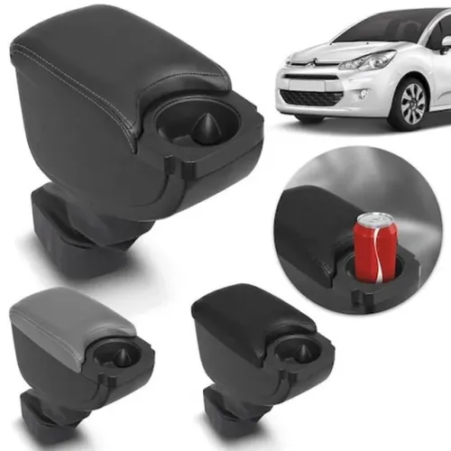Apoio de Braço com Porta-Copos - P/ Todos os Carros - Nat 