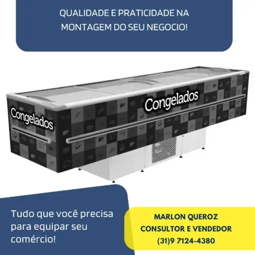 Ilha de Congelador Fricon 3,00M Adesivada