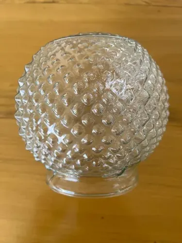 Globo Lustre Vidro Redondo Bico de Jaca 10cm