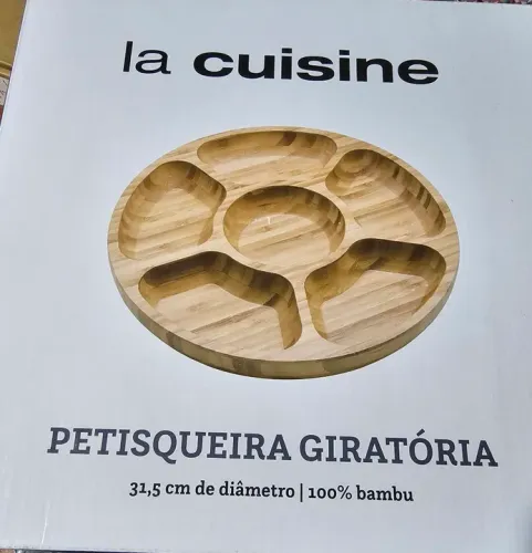 Petisqueira Giratória de Bambu La Cuisine 31.5 cm