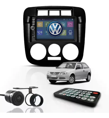 Kit Central Multimídia Volkswagen 2 Din Mp5 Bt com moldura g4