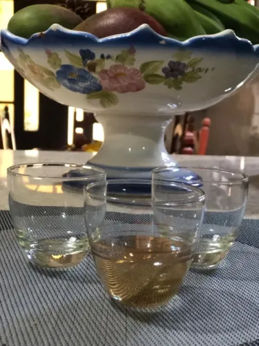 Antigo Lote com 3 copinho de cristal