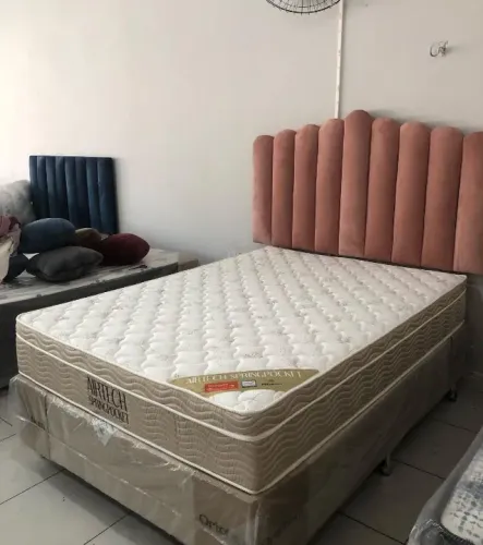 cama casal airtech conjunto bege [novo]