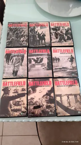 Coleção Battlefield - DVDs de Guerra + aparelho de DVD Tectoy