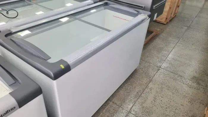 Freezer Conservador Horizontal Tampa Vidro Metalfrio 505 Litros