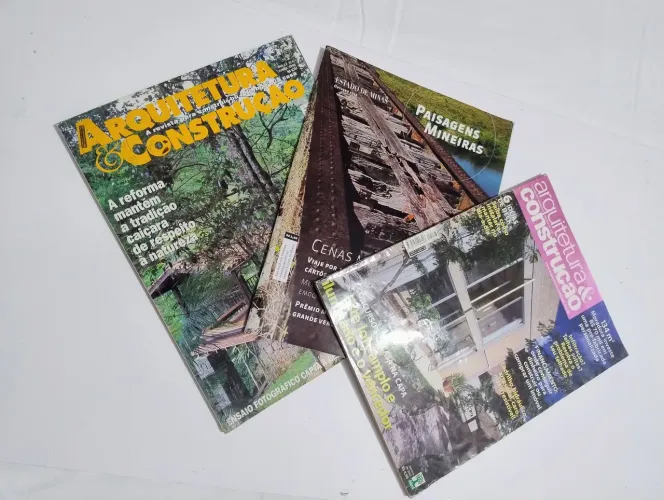 Lote com 2 revista Arquitetura e Construção e 1 Paisagens Mineiras Ano 1996 e 2002