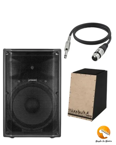 KIT-Caixa De Som Ativa 350w Frahm + Caixa De Som Ativa 350w Frahm ELÉTRICO + CABO XLR 3M