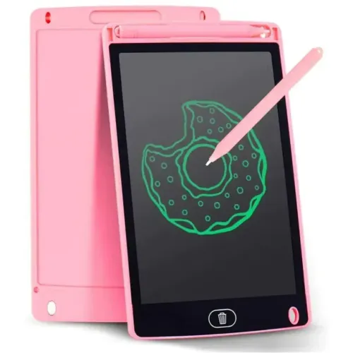  Lousa Mágica Infantil Digital Tela LCD Tablet de Escrever e Desenhar Rosa - WZetta