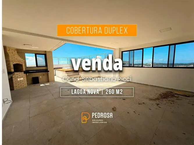 Cobertura à venda com 260 m2 - 4 quartos - no bairro de Lagoa Nova/Natal - 4 vagas