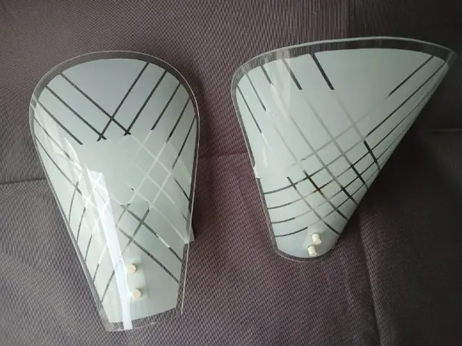 Arandelas de vidro anos 50's