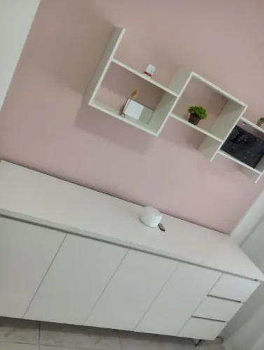 Armário balcão 2,00 branco sem puxadores 100% MDF