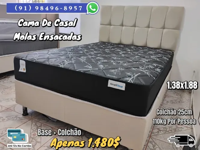CAMA DE CASAL MOLAS ENSACADAS 