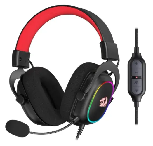 Headset Gamer Redragon Zeus X, Chroma Mk.II, RGB, Som Surround 7.1, Drivers 53mm, USB