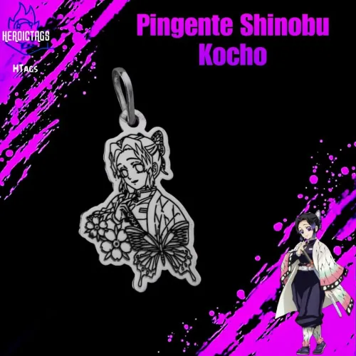 Pingente de Prata Shinobu Kocho - Kimetsu no Yaiba