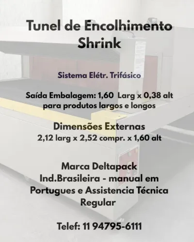 Maquina Túnel de encolhimento Shrink PE