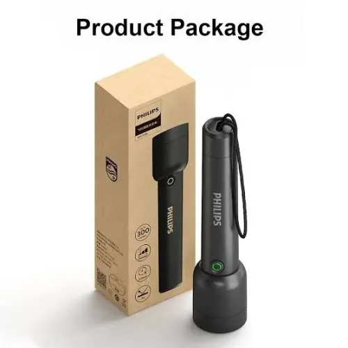 Lanterna Philips - Iluminação potente  compacta 300 lumens (200 metros)