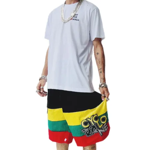 Conjunto de Roupa Masculino - Camiseta Off-White e Short Colorido