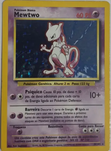 Mewtwo base set pokemon tcg original