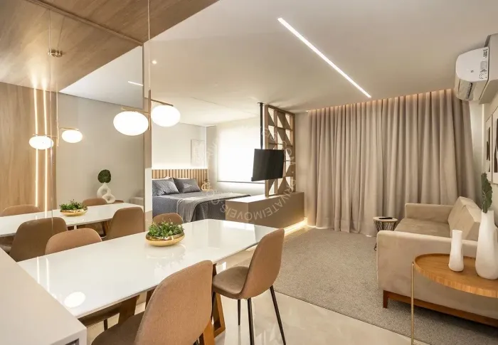 Apartamento mobiliado para alugar no Petrópolis com 1 quarto (1 suíte)