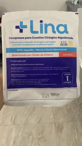 Compressa para Curativo Cirúrgico Algodonada - LINA