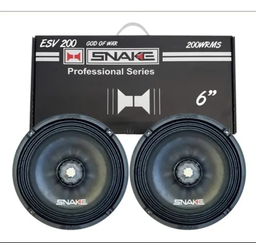 Par de Alto Falantes Snake ESV 200 6 Polegadas