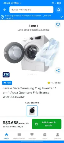 Máquina Lava e Seca Samsung 11kg