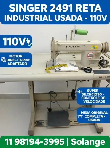 Maquina de Costura Reta Industrial