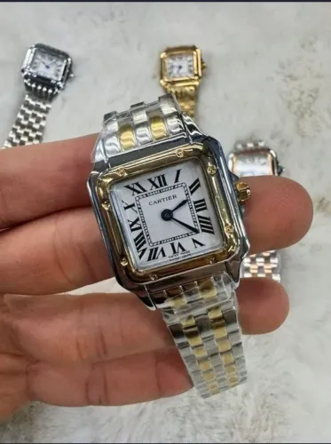 Relógio Estilo Cartier Panthère em Aço Inoxidável