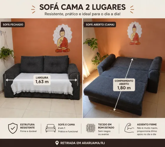 Sofá-cama 2 lugares