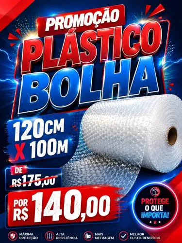 Bobina de Plástico Bolha 120x100m