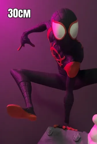 Spider-Man 30cm de altura Miles Morales 3D pintura PVA Fosco - Action Figure