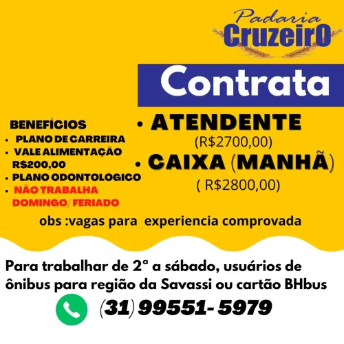 Caixa de padaria 2800,00  Padeiro R$3000,00 