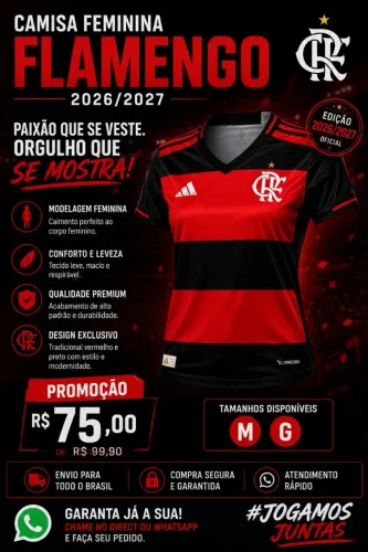 Camisa feminina do flamengo 26/27
