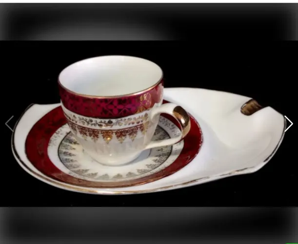 Xícara de café cinzeiro Steatita porcelana