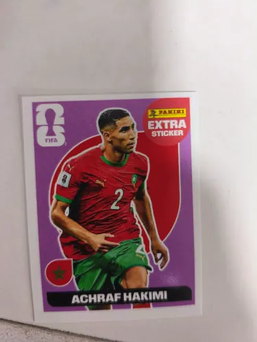 Figurinha Extra Sticker Hakimi Roxa Marrocos Copa 2026