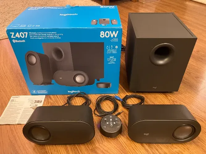 Logitech Alto-falantes Bluetooth Z407 para computador, subwoofer, controle sem fio