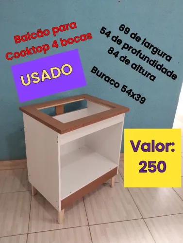 Balcão para Cooktop 4 bocas USADO