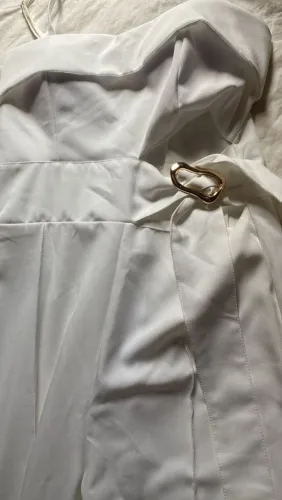 Macacão Branco Alfaiataria Tam P Novo 