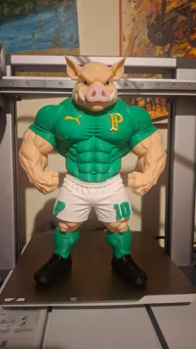 Mascote do Palmeiras Porco 3D